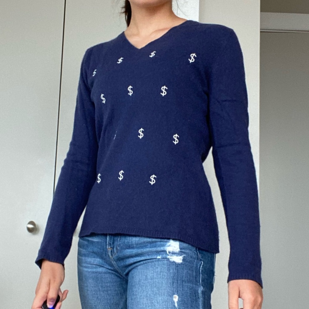Reformation Cha-Ching Sweater Navy